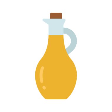 Zeytinyağı yassı tasarım vektör çizimi                                        