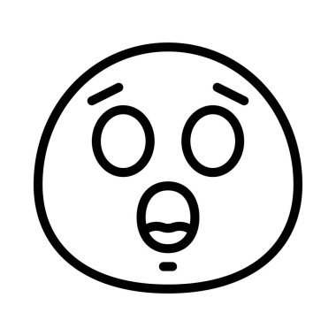 Şok edilmiş ağ simgesi vektör illüstrasyonu 