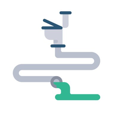 Kanalizasyon Sistemi Web ikonu vektör çizimi