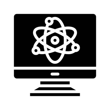 Bilgisayar Bilimi simgesi, vektör illüstrasyonu 