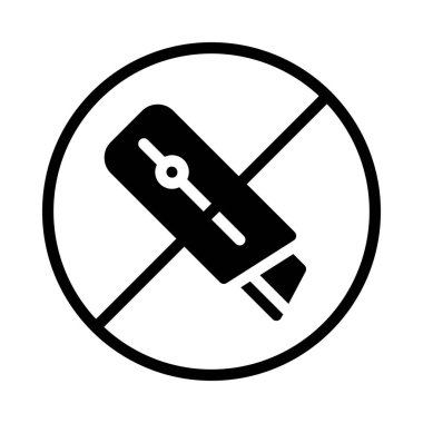 Blades düz simgesi yok, vektör illüstrasyonu 