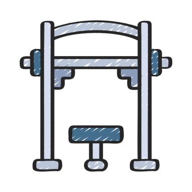 Ağırlık Kaldırma Kafesi düz simgesi, vektör illüstrasyonu 