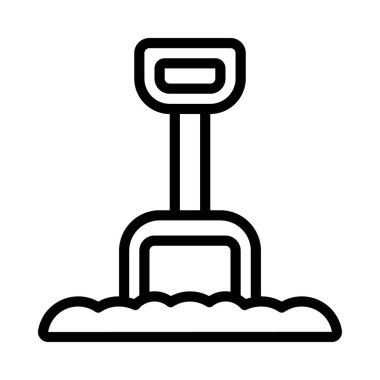 Kum küreği simgesi. vektör illüstrasyonu.