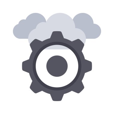 Bulut Ayarları ikon vektör illüstrasyonu 