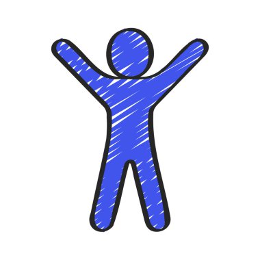 Sıçrayan Kişiler web simgesi vektör illüstrasyonu