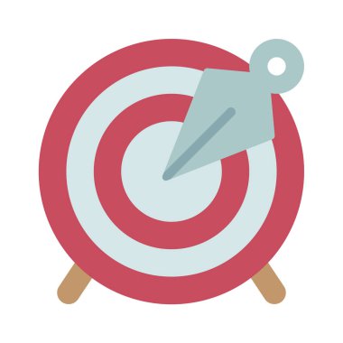 Hedef web simgesi düz tasarım, vektör illüstrasyonu                         