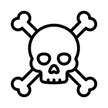 Karikatür korsan kafatası çıkartması.