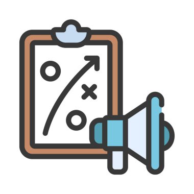 Pazarlama Planı Web simgesi vektör çizimi