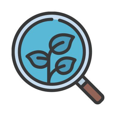 Organik Arama Web simgesi vektör çizimi