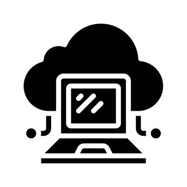 Bulut Bilgisayar simgesi, vektör illüstrasyonu 