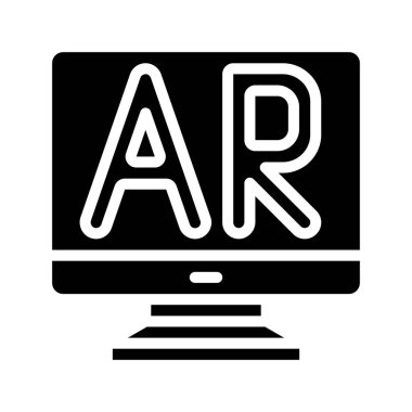 Bilgisayar AR web simgesi vektör illüstrasyonu