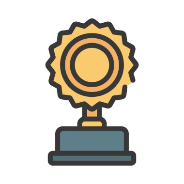 Sunshine Ödülü Web simgesi vektör illüstrasyonu