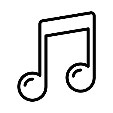 Music Note Semiquaver ikon vektör çizimi 