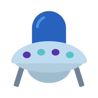 Bilim Kurgu web simgesi, vektör illüstrasyonu         