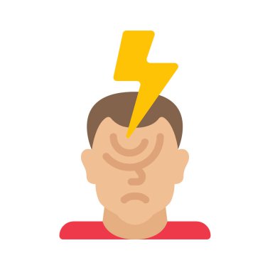 Depresyon simgesi, vektör illüstrasyonu basit tasarım