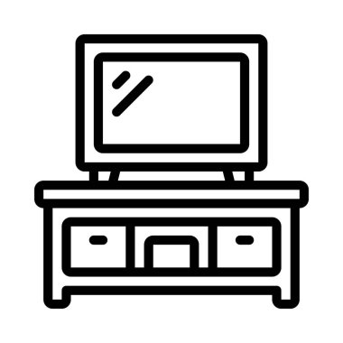  Modern TV Birimi ikon vektör illüstrasyon tasarımı