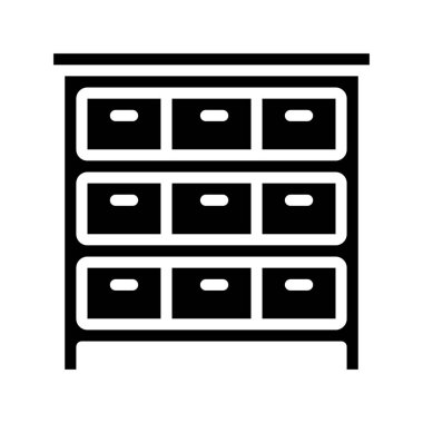 Mobilya çizgisi simgesi, konsept vektör düz taslak resimleme