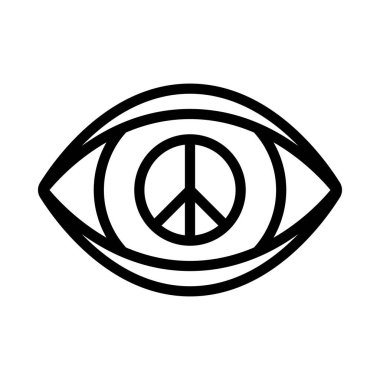 Göz simgesi, vektör illüstrasyonu basit tasarım