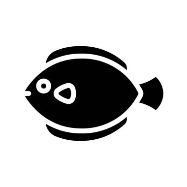 balık simgesi vektör illüstrasyonu