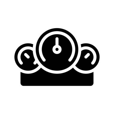 Metre düz simge, vektör illüstrasyonu 