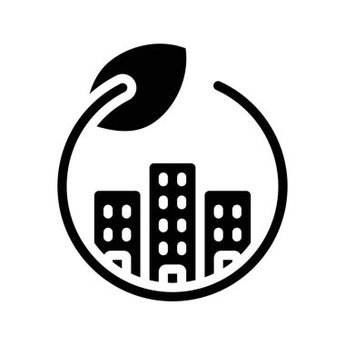 Eko Emlak Web simgesi vektör illüstrasyonu