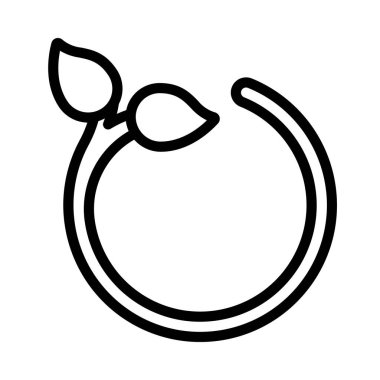 Organik Döngü Logosu düz simgesi, vektör illüstrasyonu 