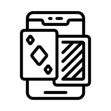 Mobil Kart Oyun simgesi, vektör illüstrasyonu basit tasarım