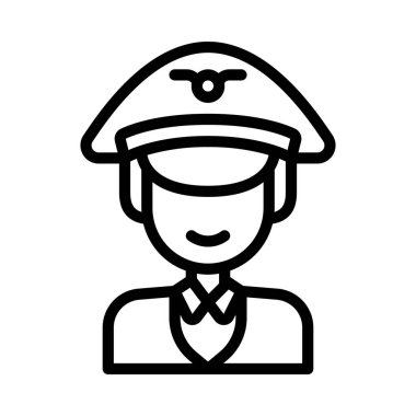 Pilot web simgesi vektör illüstrasyonu