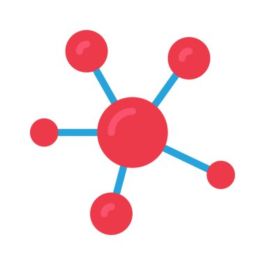 Moleküller web simgesi vektör çizimi