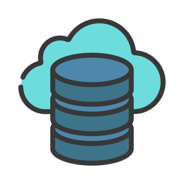 veritabanı web simgesi vektör çizimi