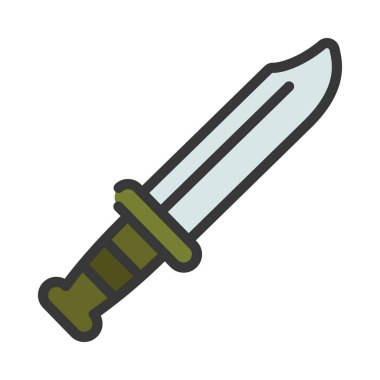Combat Knife web simgesi vektör çizimi