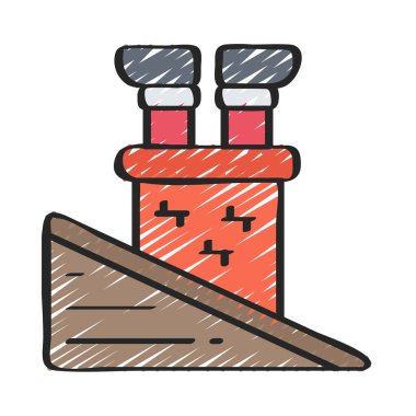 Chimney web icon vector illustration