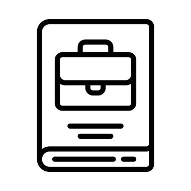 İş Kitabı web simgesi vektör illüstrasyonu