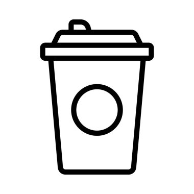 Kahve fincanı simgesi, vektör çizimi basit tasarım 