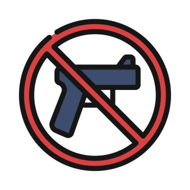 Tabanca Silahları Web ikon vektör çizimi yok 