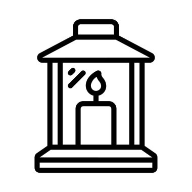 Mum Feneri simgesi, vektör illüstrasyonu