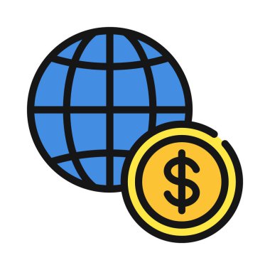 İnternet Para Web simgesi vektör illüstrasyonu