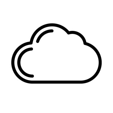 Bulut simgesi, web ve mobil uygulama tasarımınız için beyaz arkaplanda izole edilmiş vektör, bulut logosu kavramı