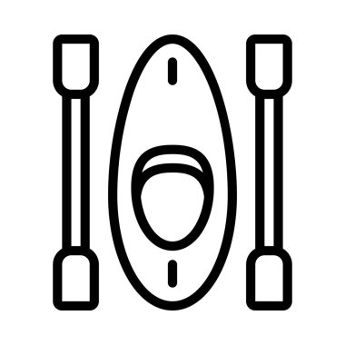 Kayık simgesi, vektör illüstrasyonu         