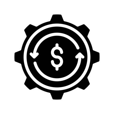 İşlem Para simgesi, vektör illüstrasyonu 