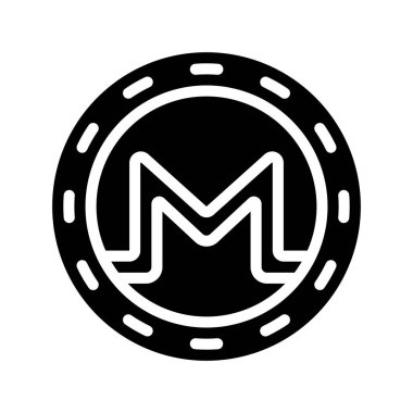 Monero düz simgesi, vektör illüstrasyonu 