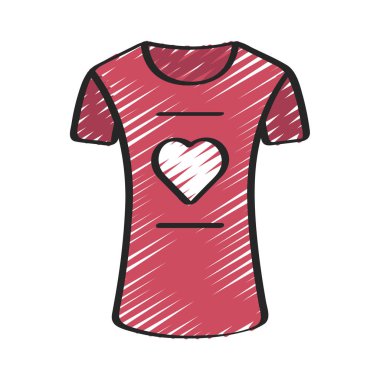 Sığdırılmış Grafik T-Shirt ikon vektör illüstrasyonu