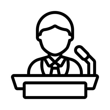 Erkek Aday Podyumu Web simgesi çizimi