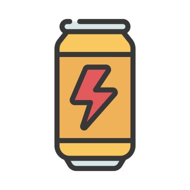 Enerji İçeceği Web simgesi vektör illüstrasyonu