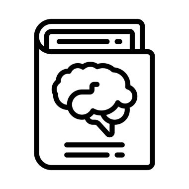 Ruh sağlığı kitabı web simgesi vektör illüstrasyonu
