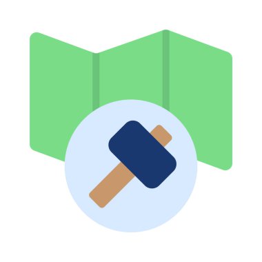 Harita Web simgesi vektör illüstrasyonunu oluştur