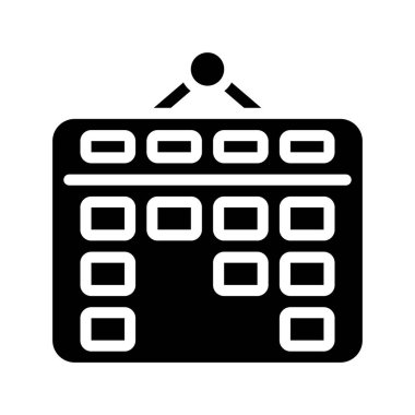 Çalışma Planı Asılan Web simgesi vektör çizimi