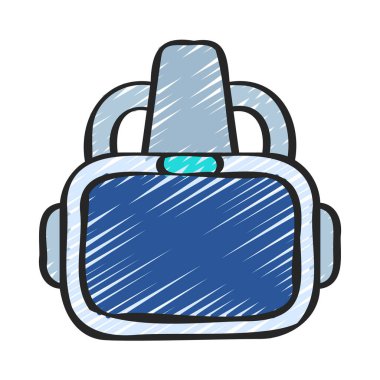 Beyaz arkaplanda Sanal Gerçeklik Kulaklık simgesi