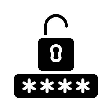 parola simgesi, vektör illüstrasyonu basit tasarım