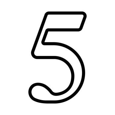 Beş Numaralı Web simgesi vektör illüstrasyonu 